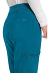 Caribbean Blue - Women's Natural Rise Tapered Leg Pull-On Scrub Pants – Regular (View 4)