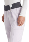 Chilled Lilac - Women's Natural Rise Tapered Leg Pull-On Scrub Pants – Regular (View 3)