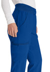 Galaxy Blue - Women's Natural Rise Tapered Leg Pull-On Scrub Pants – Regular (View 3)