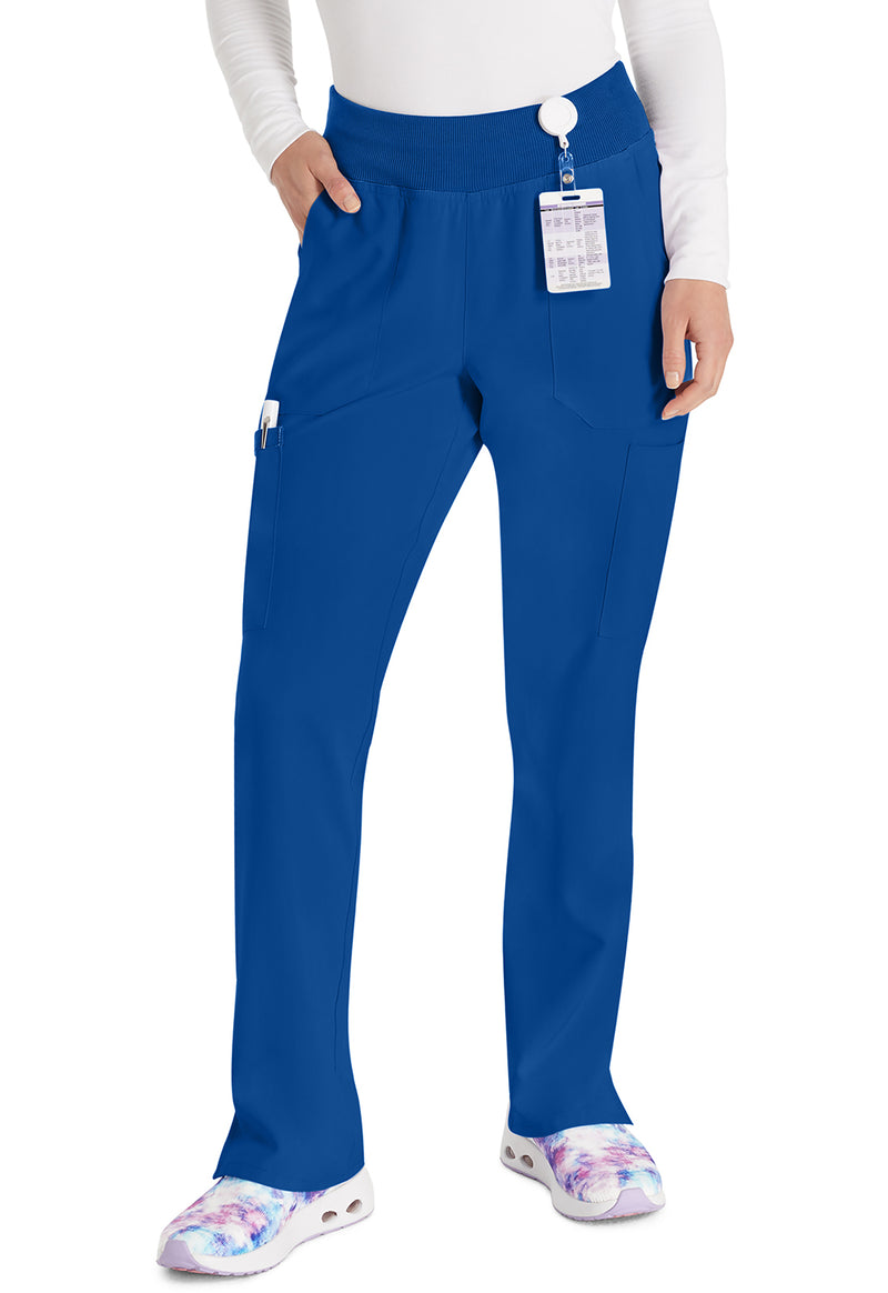 Galaxy Blue - Dickies EDS Essentials Women Scrub Pants - Front View