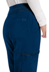 Navy - Women's Natural Rise Tapered Leg Pull-On Scrub Pants – Regular (View 4)
