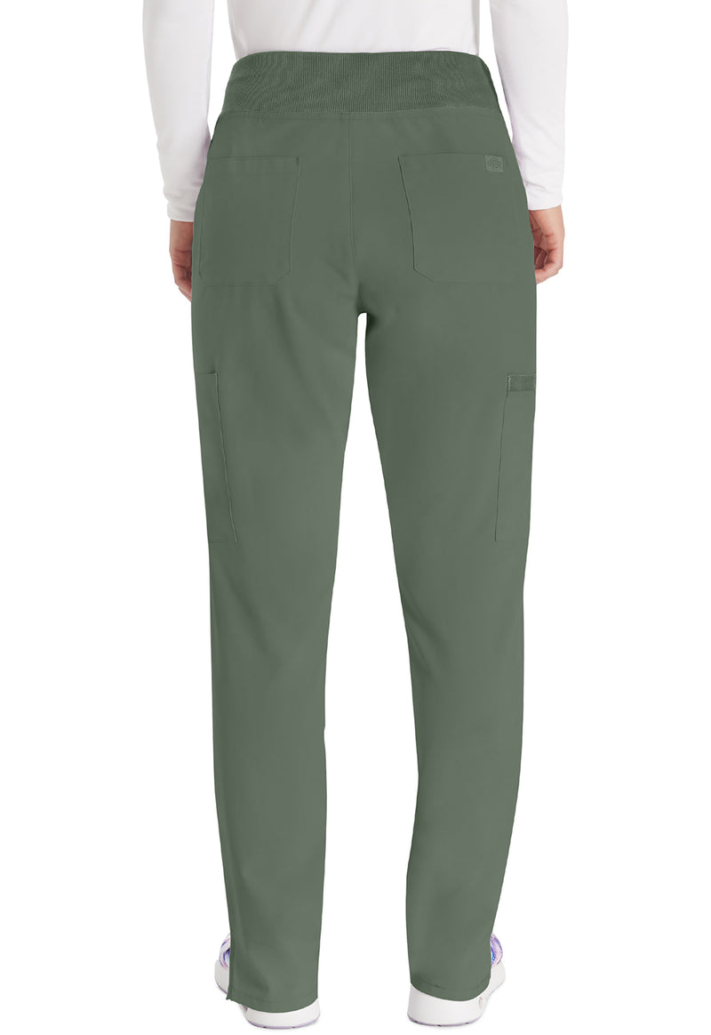 Olive - Dickies EDS Essentials Women Scrub Pants - Back View