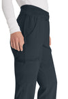 Pewter - Women's Natural Rise Tapered Leg Pull-On Scrub Pants – Regular (View 3)