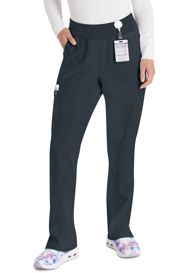 Pewter - Dickies EDS Essentials Women Scrub Pants - Front View