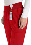 Red - Women's Natural Rise Tapered Leg Pull-On Scrub Pants – Regular (View 2)