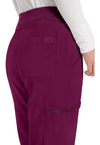 Wine - Women's Natural Rise Tapered Leg Pull-On Scrub Pants – Regular (View 4)