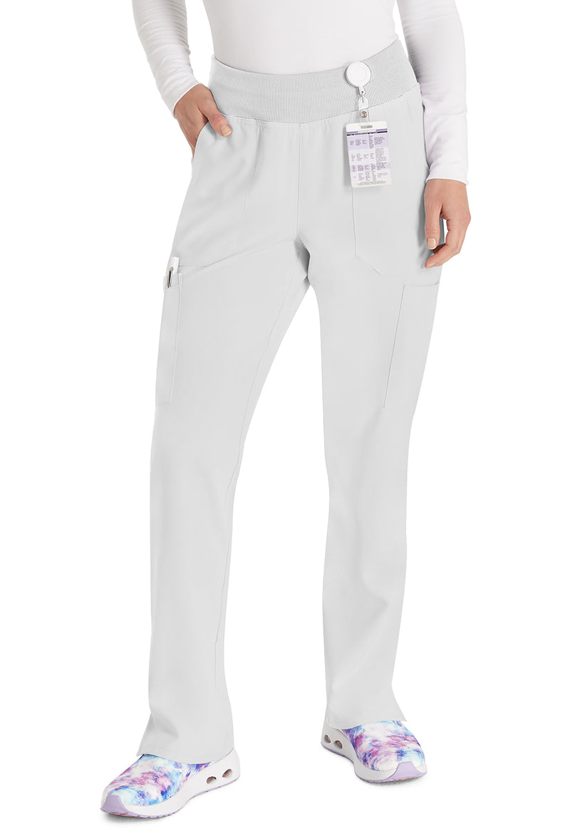 White - Dickies EDS Essentials Women Scrub Pants - Front View