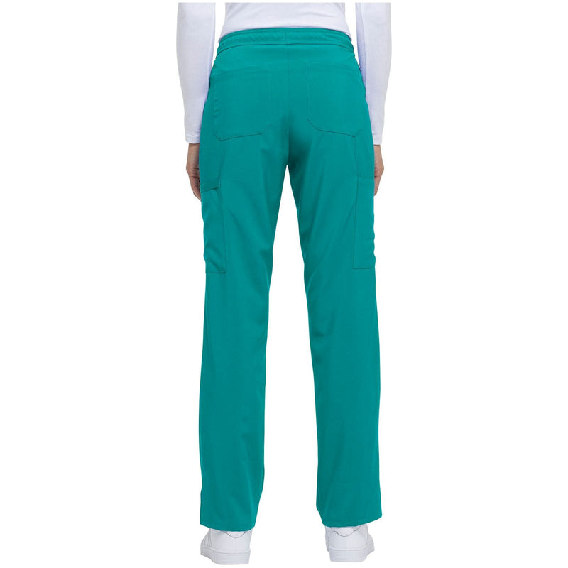 teal blue - Mid Rise Straight Leg Drawstring Pant