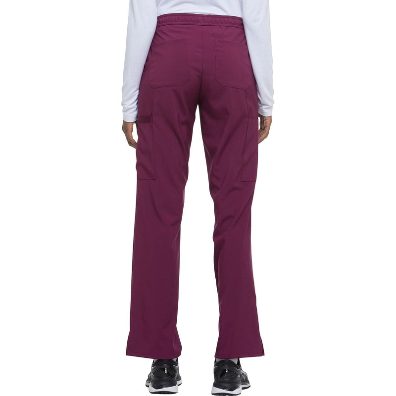 wine - Mid Rise Straight Leg Drawstring Pant