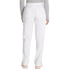 white - Mid Rise Straight Leg Drawstring Pant