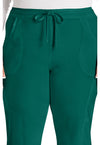 Hunter Green - Women's Mid Rise Straight Leg Drawstring Scrub Pants – Regular (View 3)