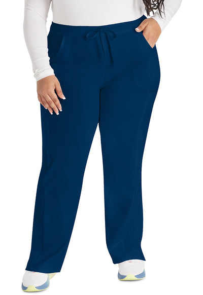 Women's Mid Rise Straight Leg Drawstring Scrub Pants – Petite