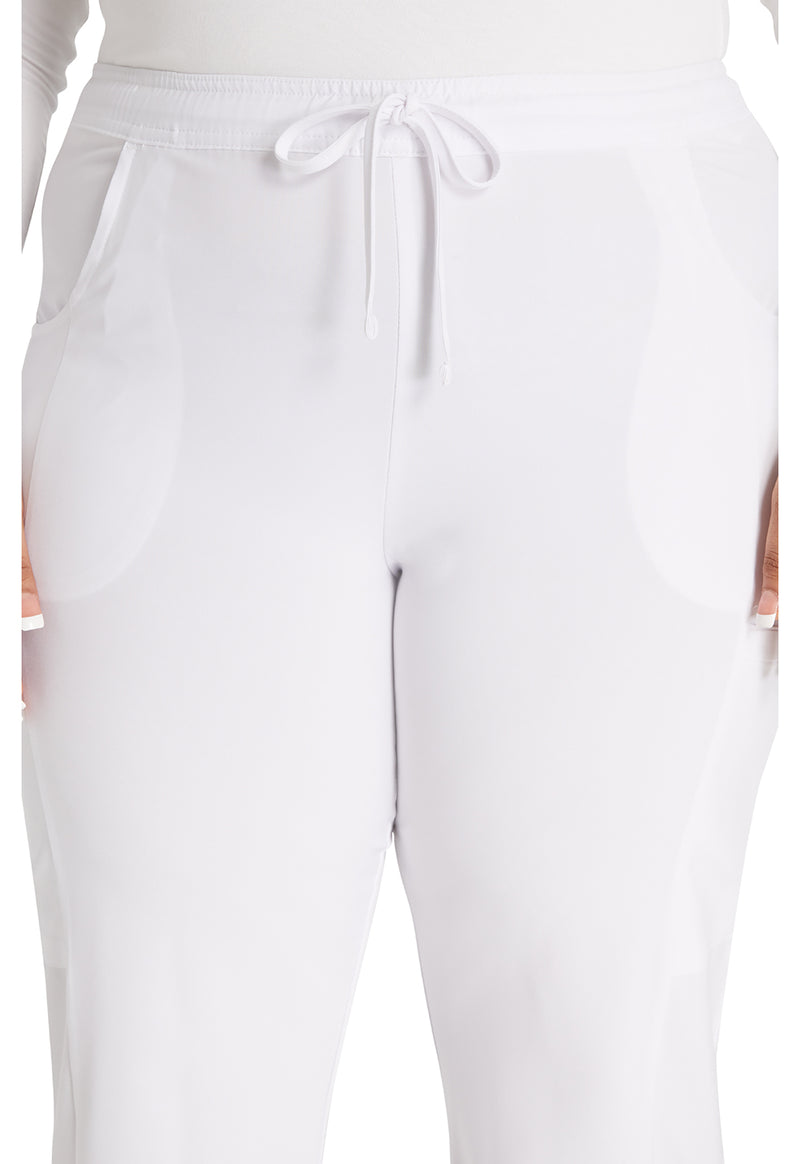 white - Mid Rise Straight Leg Drawstring Pant (View 2)