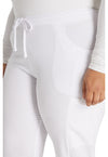 white - Mid Rise Straight Leg Drawstring Pant (View 3)