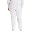 white - Mid Rise Straight Leg Drawstring Pant