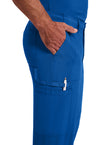 Royal - Men's Natural Rise Drawstring Scrub Pants – Short (View 3)