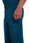 Caribbean Blue - Men's Natural Rise Drawstring Scrub Pants – Tall (View 2)