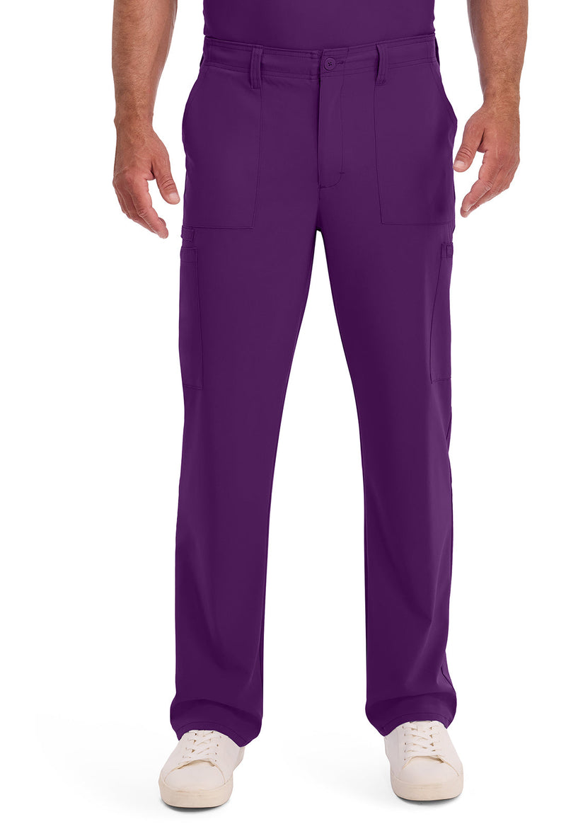 Eggplant - Men's Natural Rise Drawstring Scrub Pants