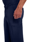 Navy - Men's Natural Rise Drawstring Scrub Pants – Regular (View 2)