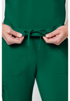 Hunter Green - Unisex Natural Rise Tapered Leg Scrub Pants (View 3)