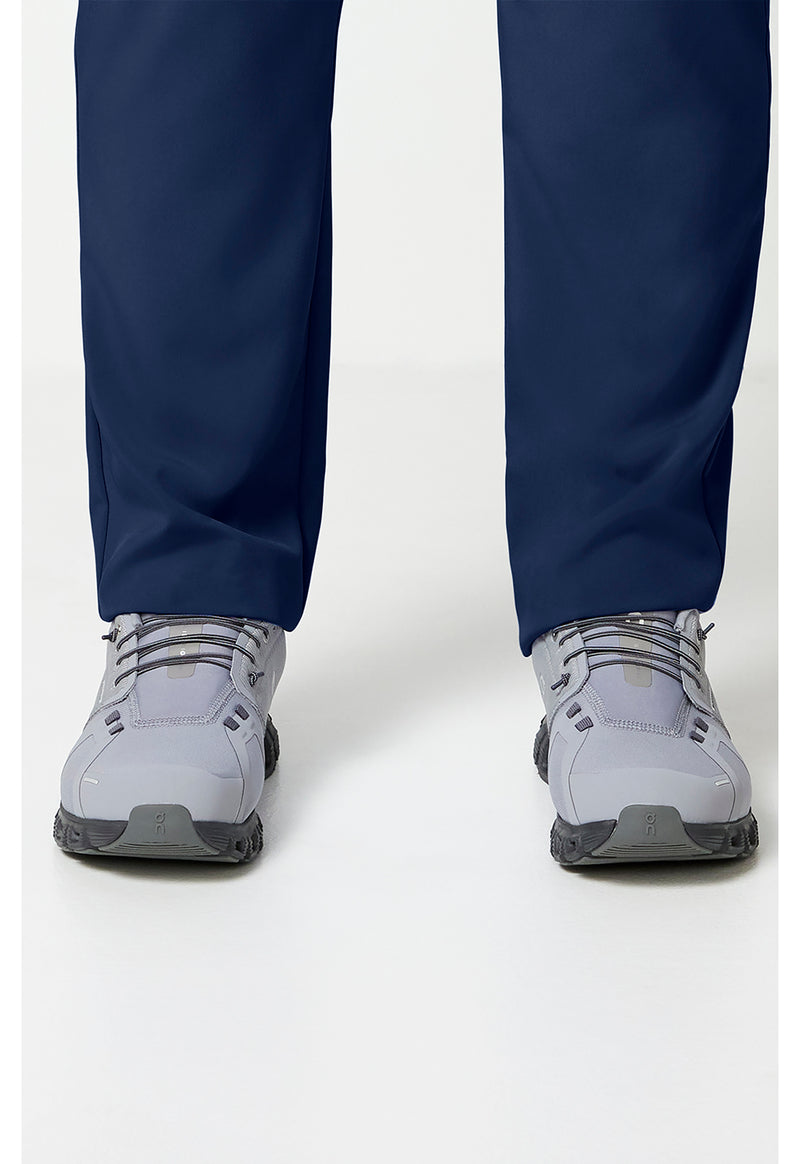 Navy - Unisex Natural Rise Tapered Leg Scrub Pants (View 4)