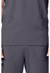 Pewter - Unisex Natural Rise Tapered Leg Scrub Pants (View 2)