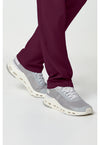Wine - Unisex Natural Rise Tapered Leg Scrub Pants (View 4)