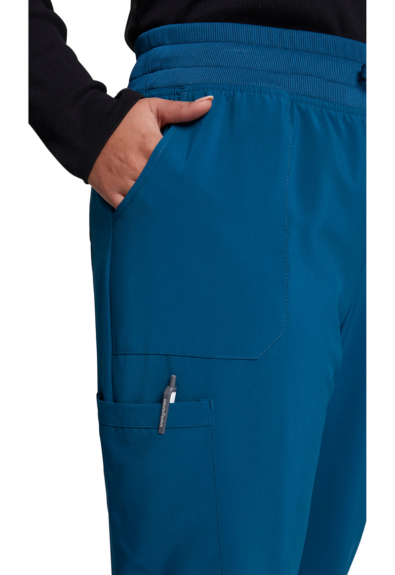 Caribbean Blue - Women's Mid Rise Jogger – Petite (View 2)