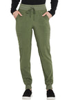 Olive - Dickies EDS Essentials Women Scrub Pants - Front View