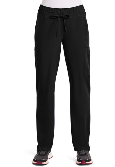 Women's Mid Rise Straight Leg Drawstring Scrub Pants