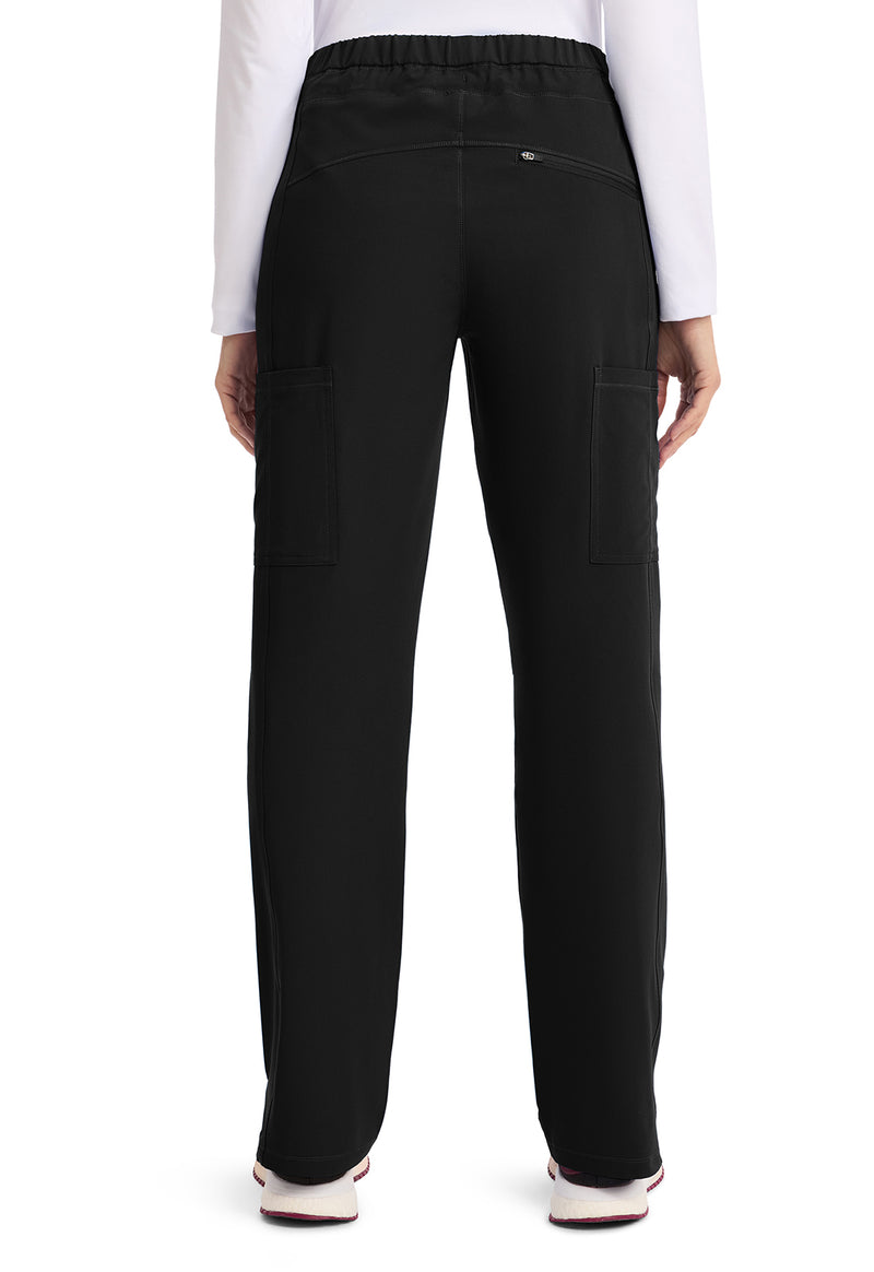 Black - Dickies Dynamix Women Scrub Pants - Back View