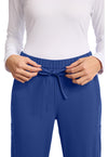 Royal - Women's Mid Rise Straight Leg Drawstring Scrub Pants (View 2)