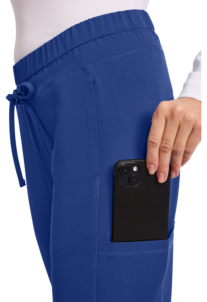 Royal - Women's Mid Rise Straight Leg Drawstring Scrub Pants (View 3)