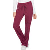wine - Mid Rise Straight Leg Drawstring Pant