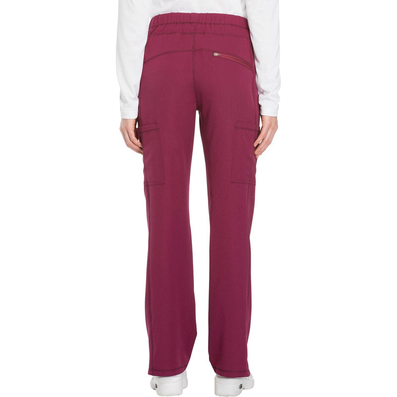 wine - Mid Rise Straight Leg Drawstring Pant