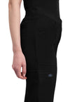 Black - Women's Mid Rise Tapered Leg Pull-on Scrub Pants (View 3)
