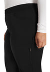Black - Women's Mid Rise Tapered Leg Pull-on Scrub Pants (View 4)