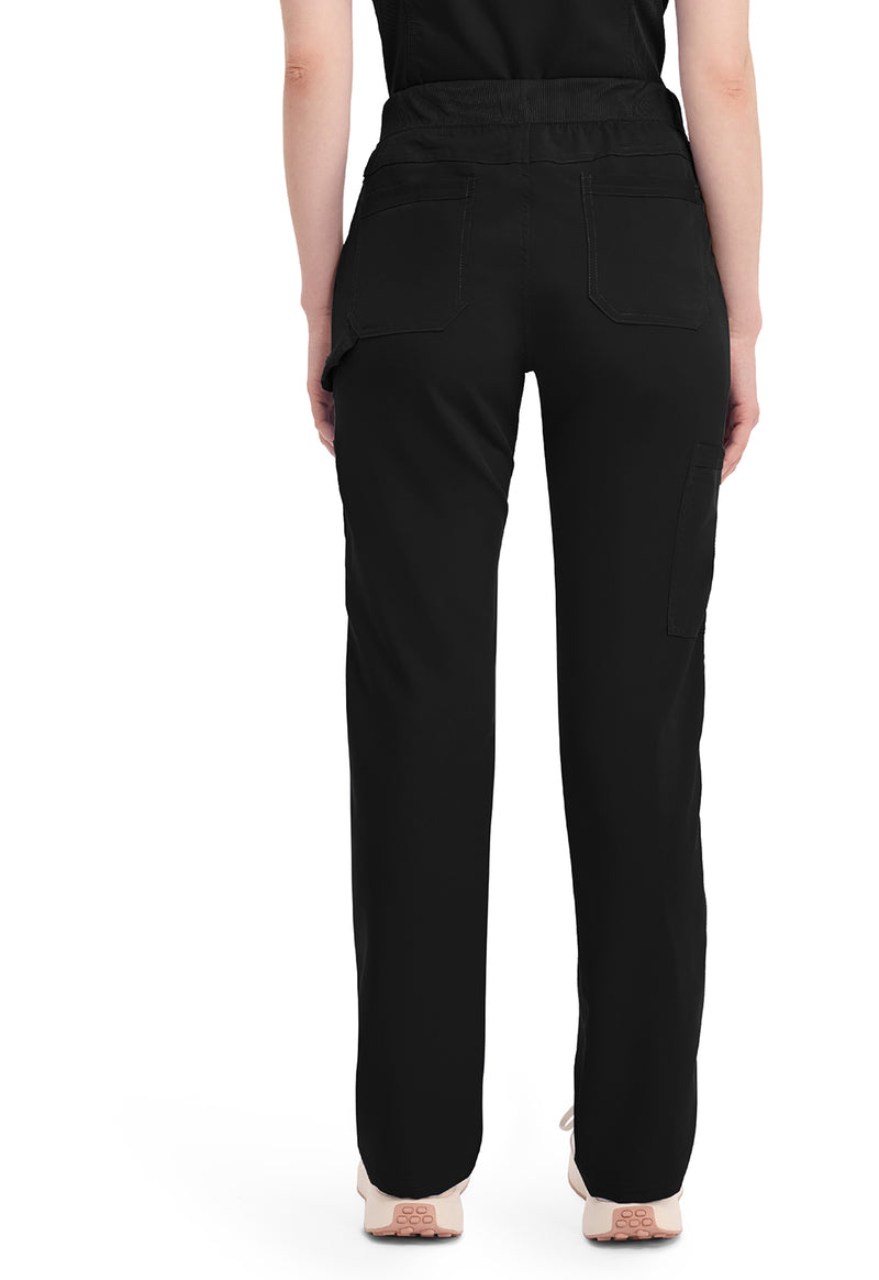 Black - Dickies Balance Women Scrub Pants - Back View
