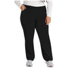black - Mid Rise Tapered Leg Pull-on Pant