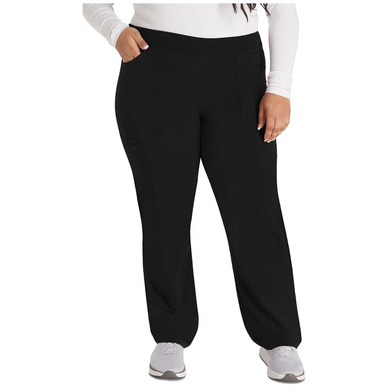black - Mid Rise Tapered Leg Pull-on Pant