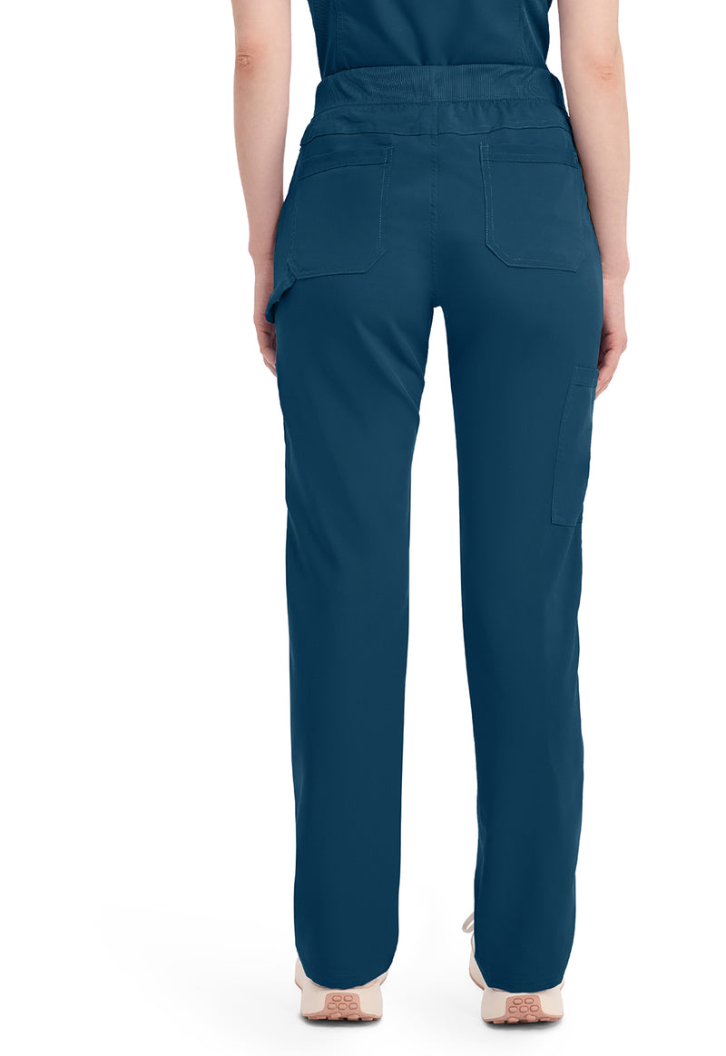 Caribbean Blue - Dickies Balance Women Scrub Pants - Back View