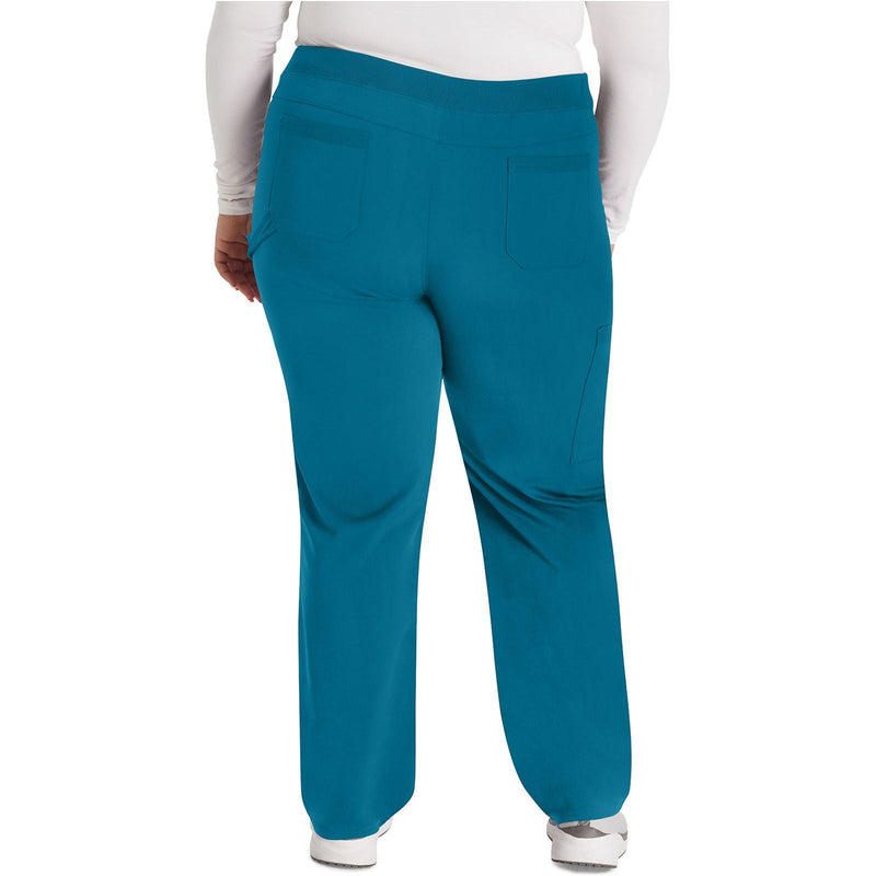 caribbean blue - Mid Rise Tapered Leg Pull-on Pant