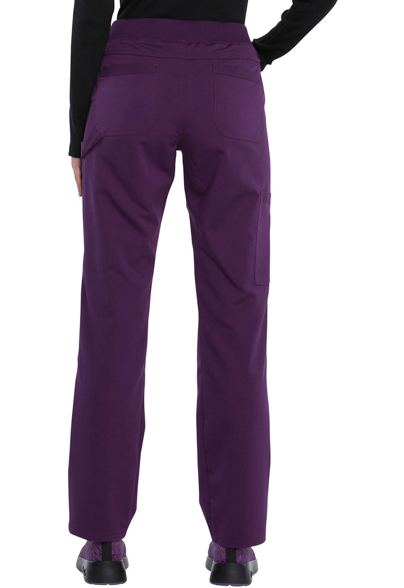 Eggplant - Dickies Balance Women Scrub Pants - Back View