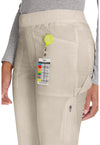 Heather Blonde Wood - Women's Mid Rise Tapered Leg Pull-on Scrub Pants (View 2)