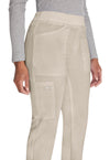 Heather Blonde Wood - Women's Mid Rise Tapered Leg Pull-on Scrub Pants (View 3)