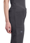 Pewter - Women's Mid Rise Tapered Leg Pull-on Scrub Pants (View 3)