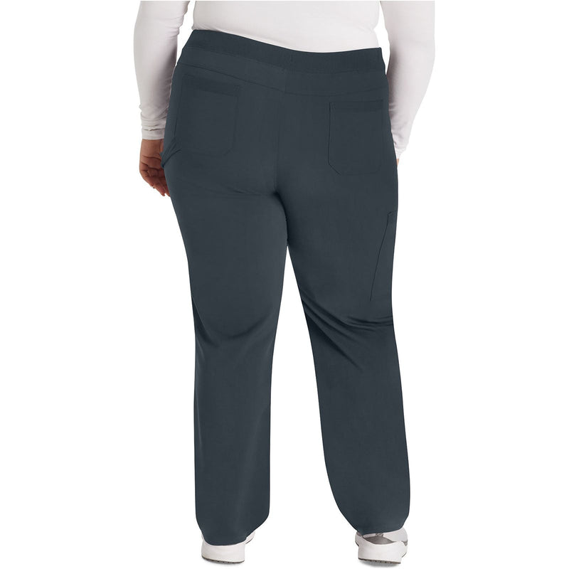 pewter - Mid Rise Tapered Leg Pull-on Pant