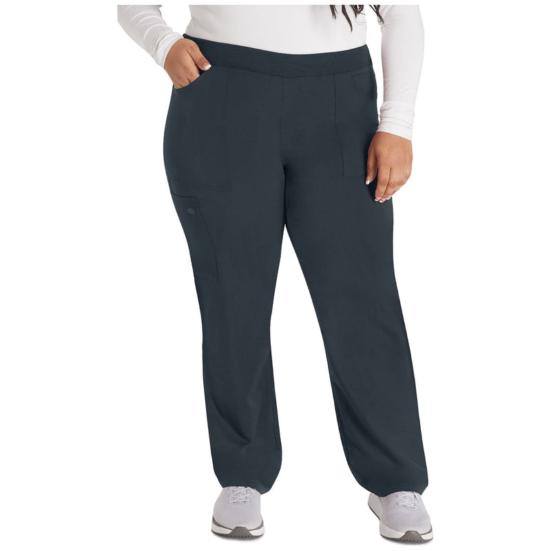 pewter - Mid Rise Tapered Leg Pull-on Pant