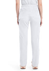 White - Dickies Balance Women Scrub Pants - Back View