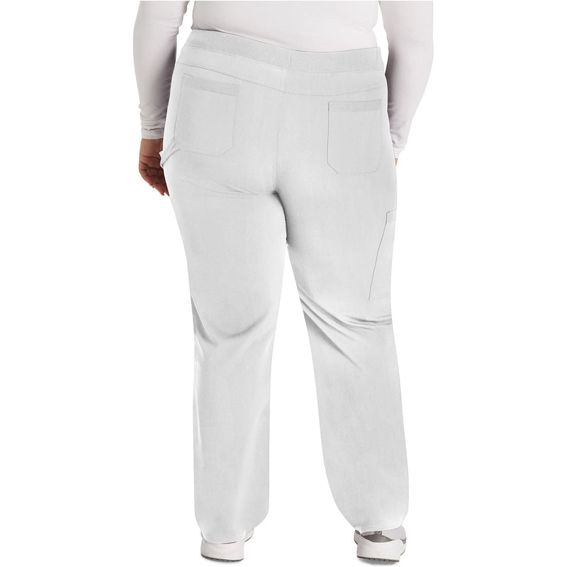 white - Mid Rise Tapered Leg Pull-on Pant